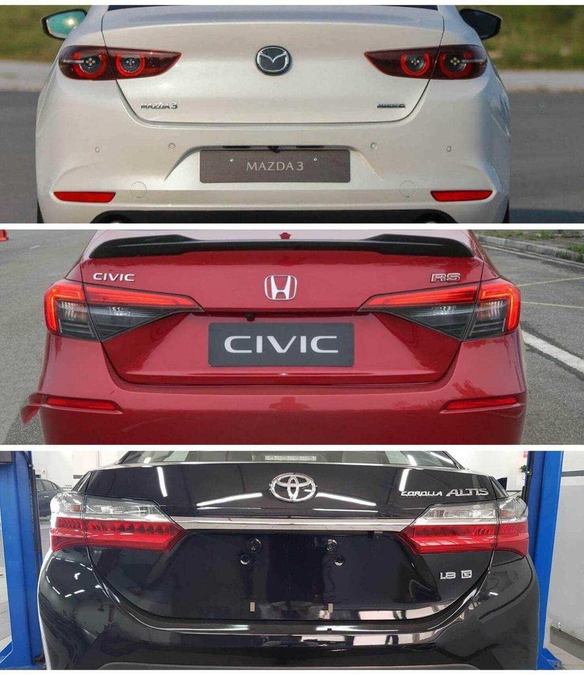 Phía sau, các xe đều áp dụng công nghệ chiếu sáng LED.