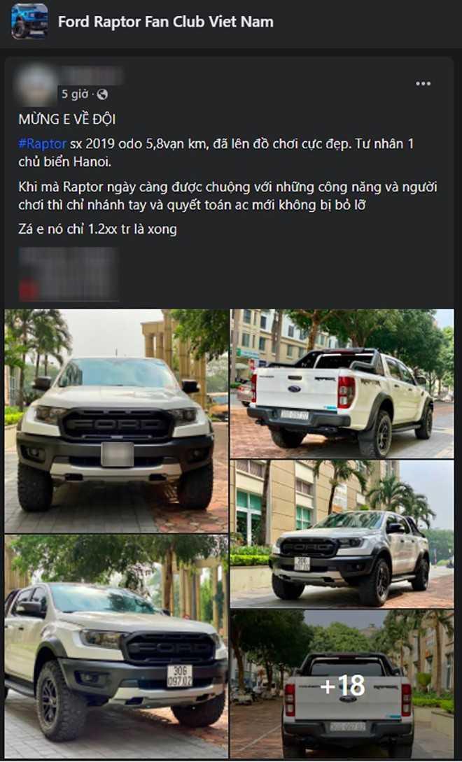 Ford Ranger Raptor sở hữu biển số không niên hạn tăng giá vô cớ-4