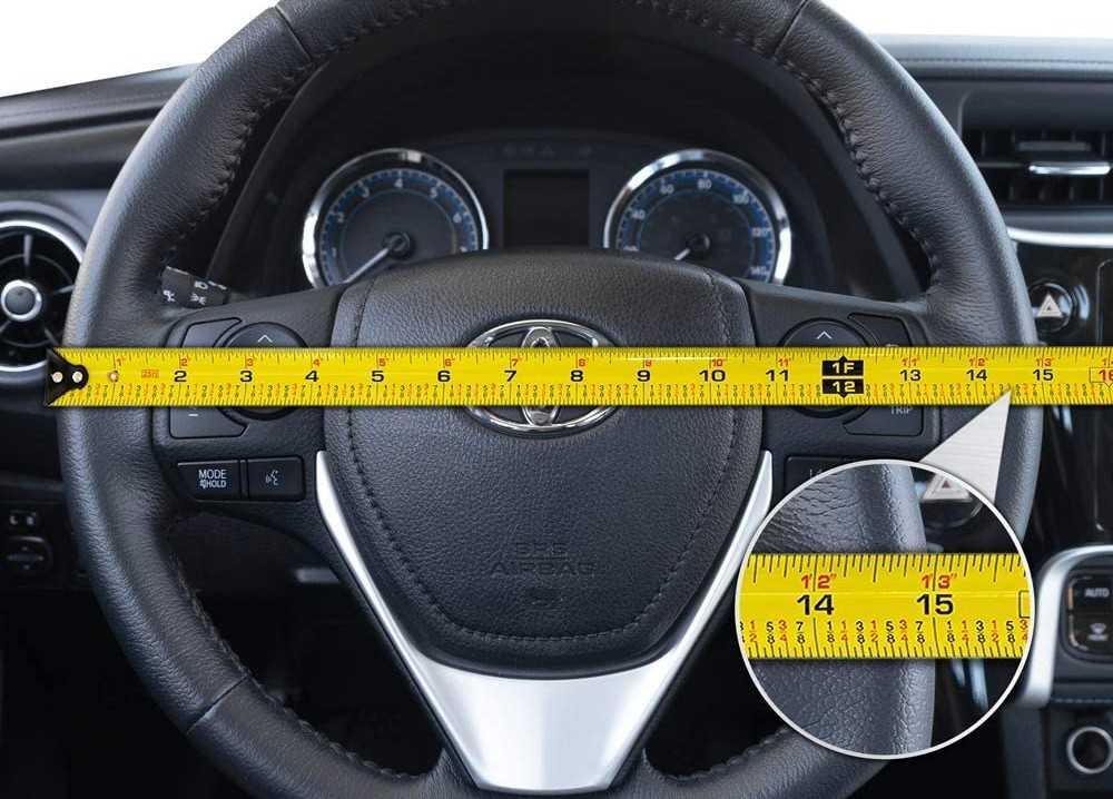 Đường kính vô-lăng tính từ hai mép đối xứng