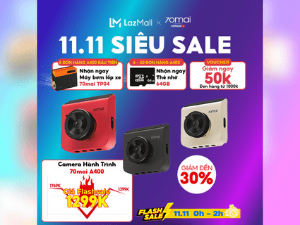 Cực phẩm camera hành trình Xiaomi 70mai A400 giá giảm mạnh