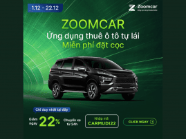 Zoomcar hợp tác cùng Carmudi - Ưu đãi đến 22%