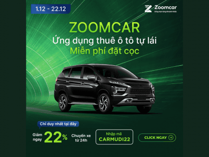 Zoomcar hợp tác cùng Carmudi - Ưu đãi đến 22%