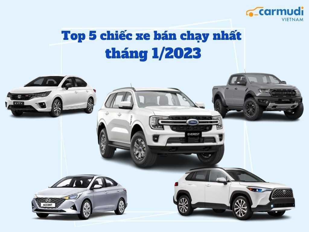 Top 5 xe ô tô bán chạy nhất tháng 1/2023-Vắng mặt Vios