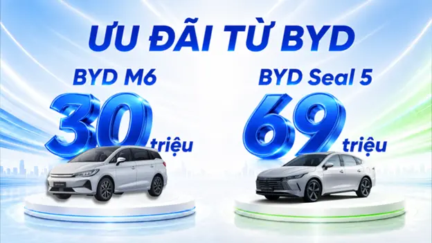 BYD FEST 102 MÙA 2: "LIÊN MINH DEAL 102" — ƯU ĐÃI LÊN ĐẾN 125 TRIỆU ĐỒNG CHO DOANH NGHIỆP VÀ ĐỐI TÁC TÀI XẾ CÔNG NGHỆ