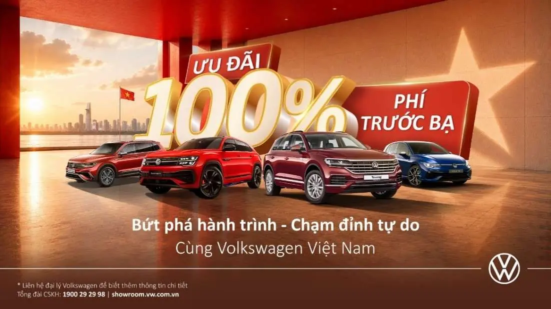 Volkswagen ưu đãi đến 100% lệ phí trước bạ – Thời điểm vàng để sở hữu xe Đức trong tháng 9